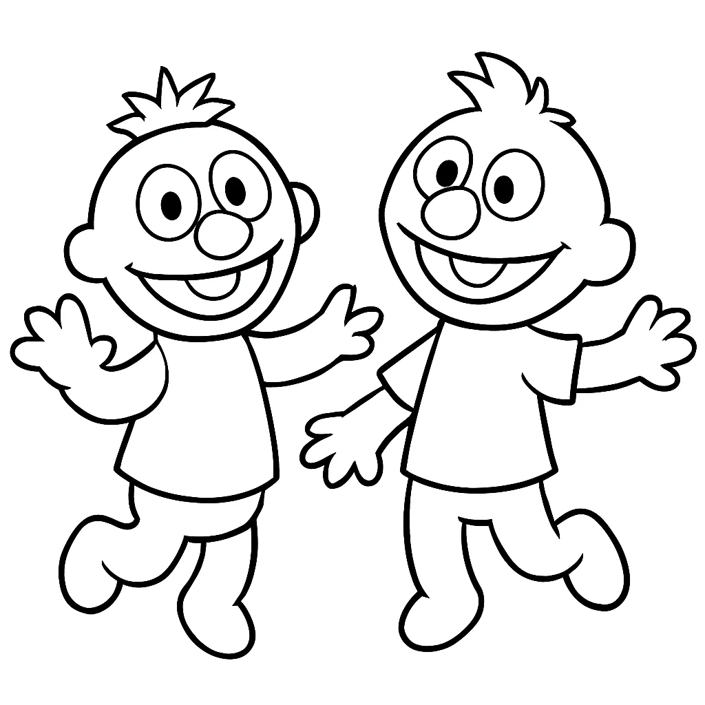 Sesame Street drawing page for kids