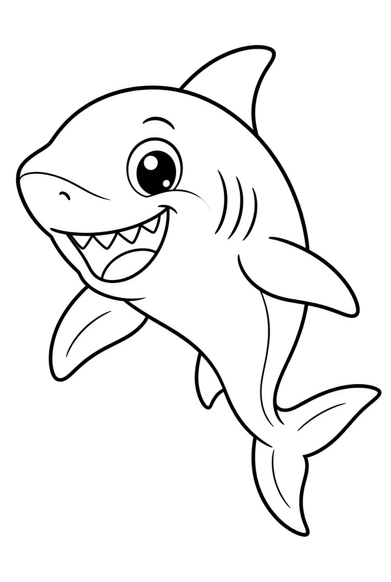 Shark coloring page