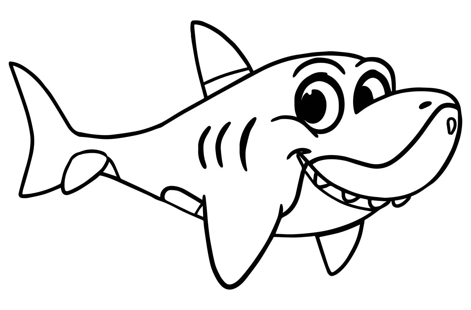 Free Shark coloring sheet for kids