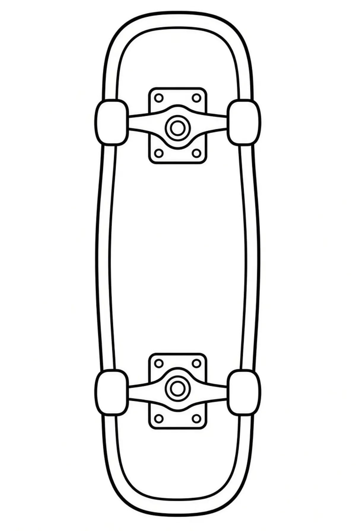 Cute Skateboard color page for kids
