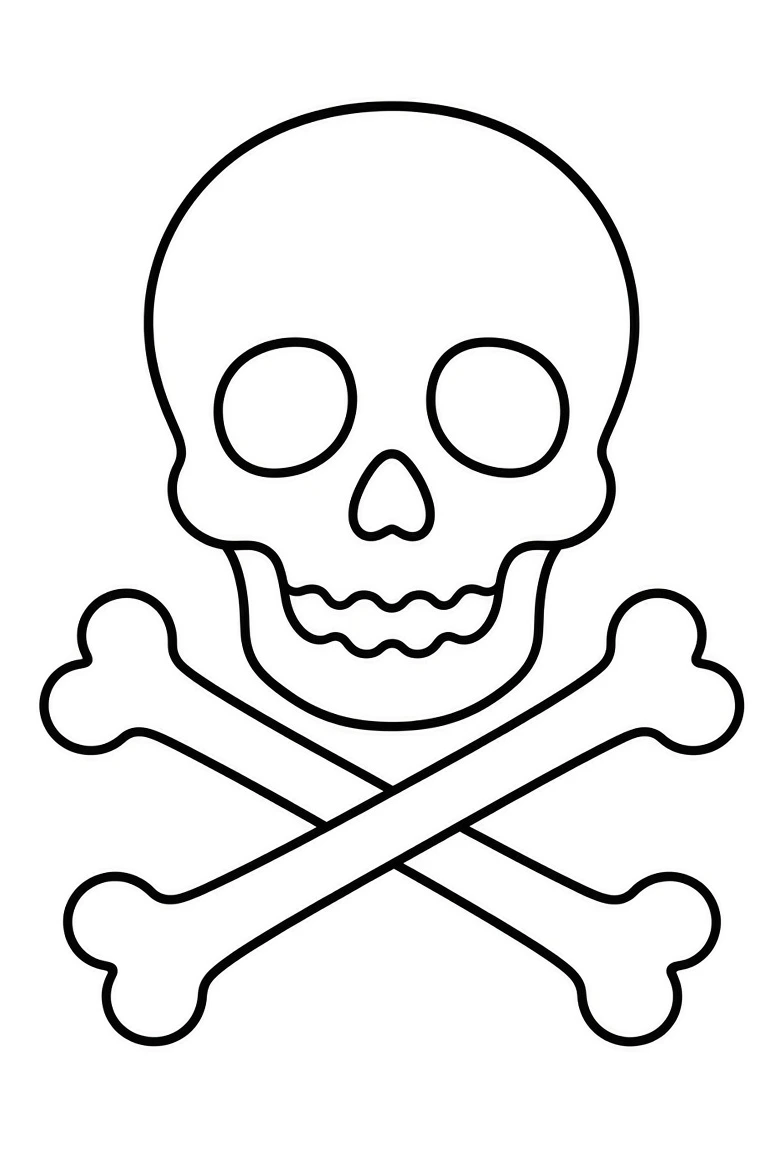 Skull coloring pages printable for kids