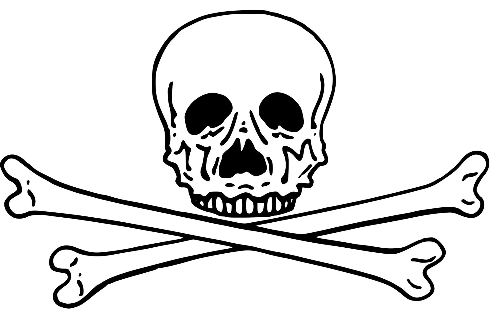 Skull drawing page for kids