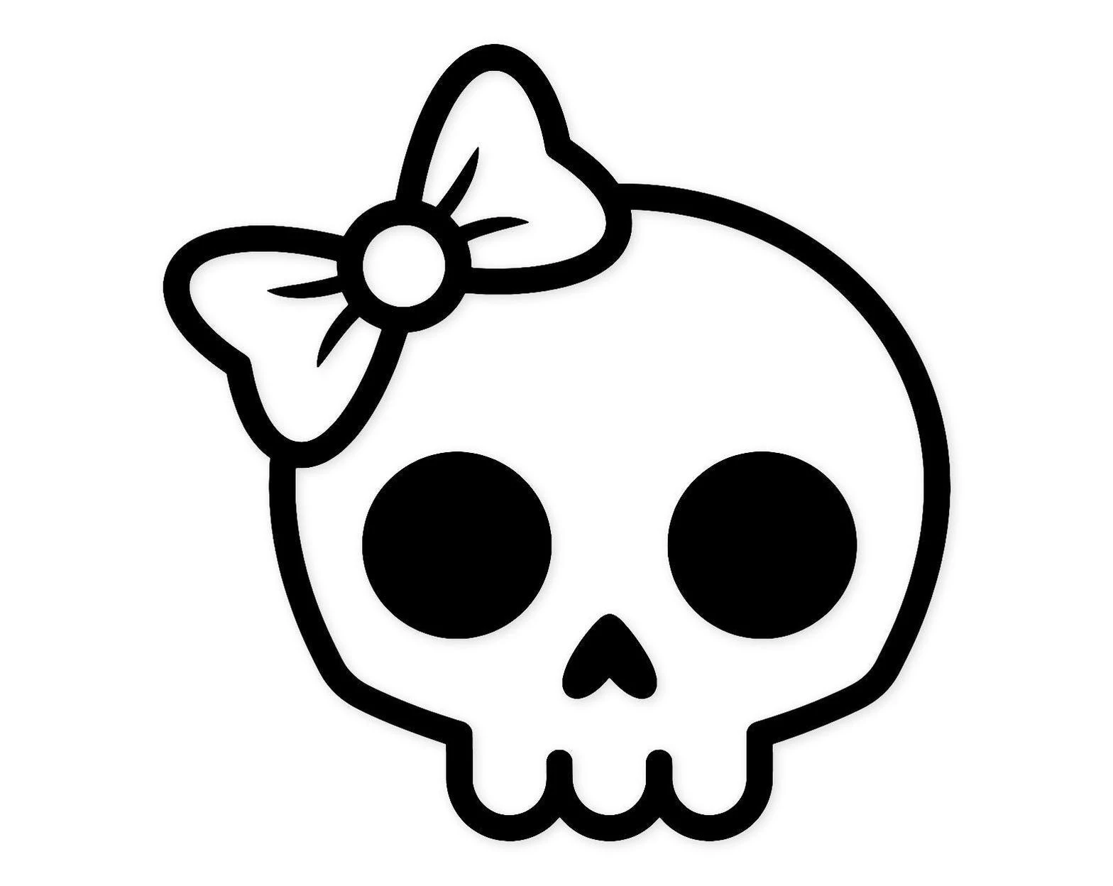 Cute Skull color page for kids