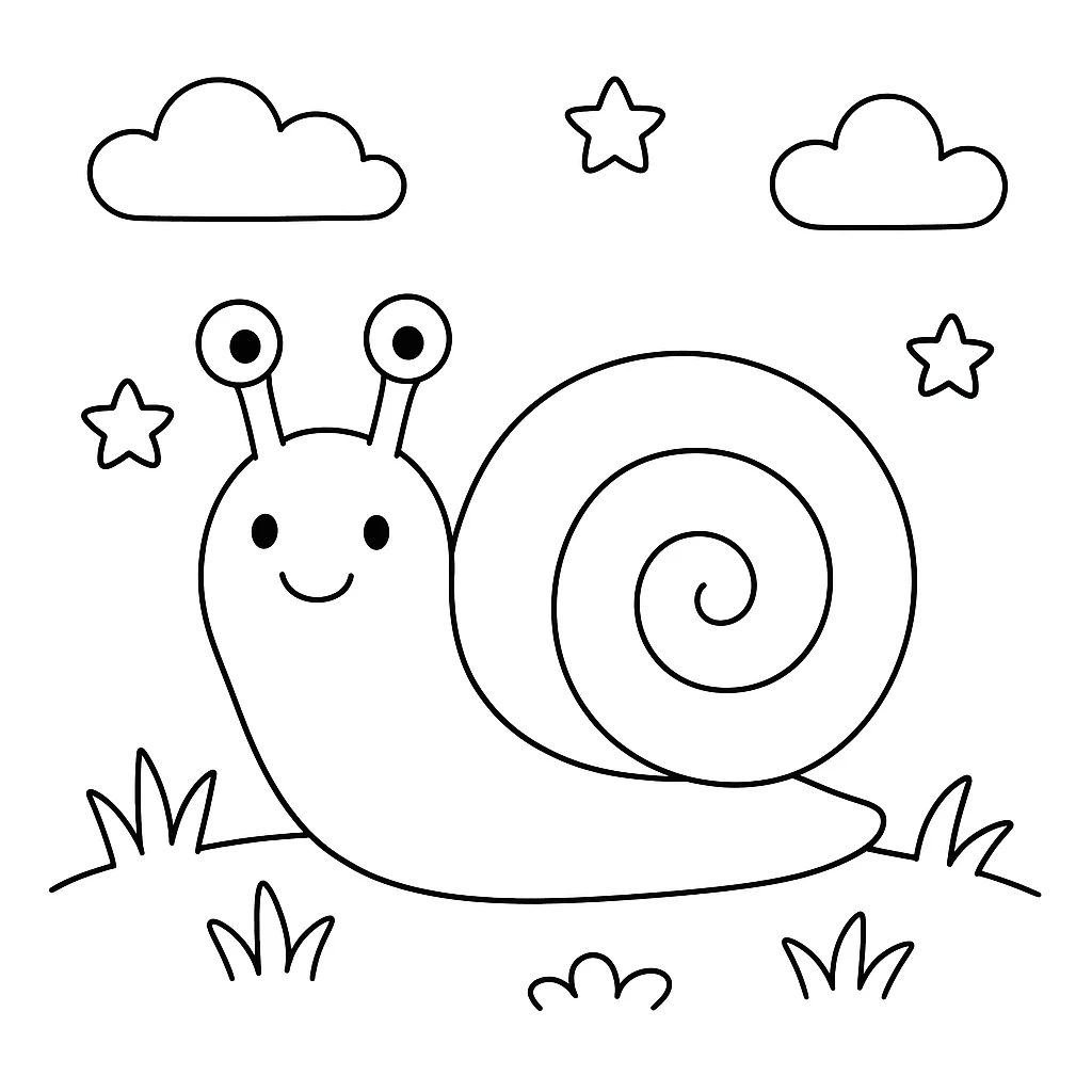 Snail coloring pages printable for kids