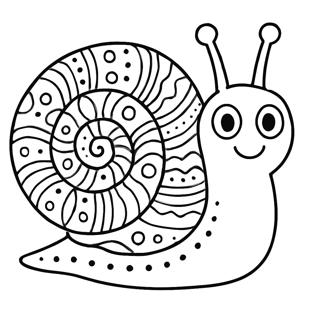 Free Snail coloring sheet for kids