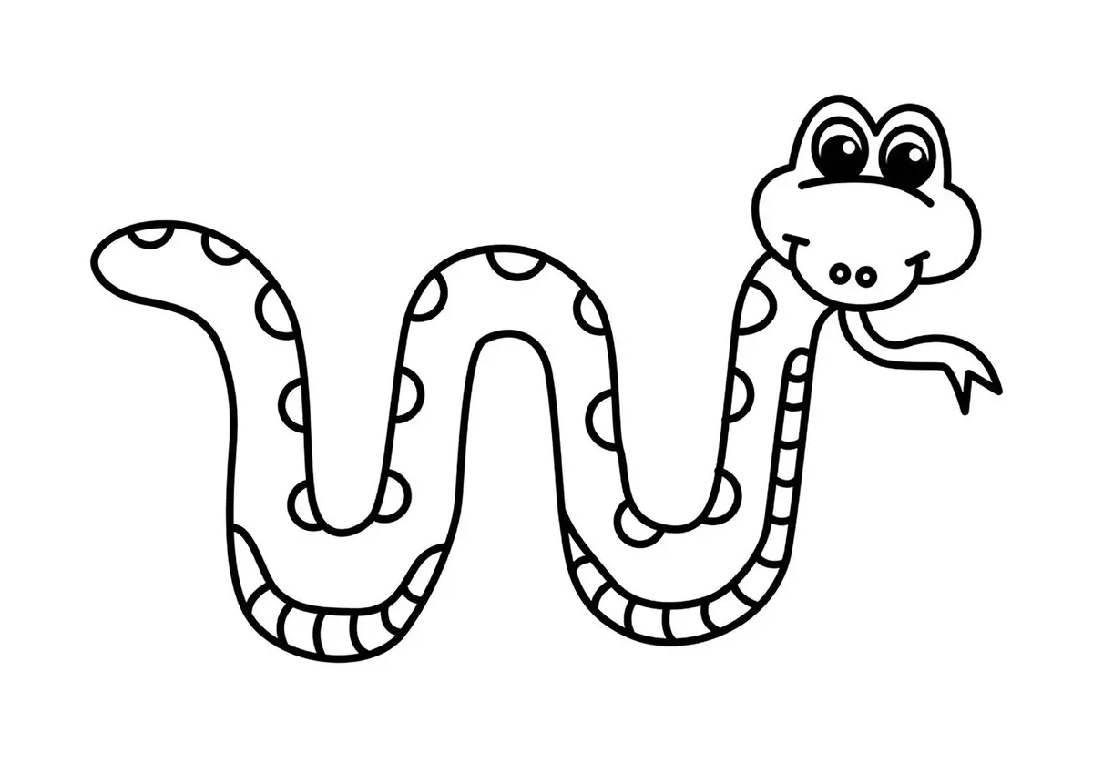 Free Snake coloring sheet for kids