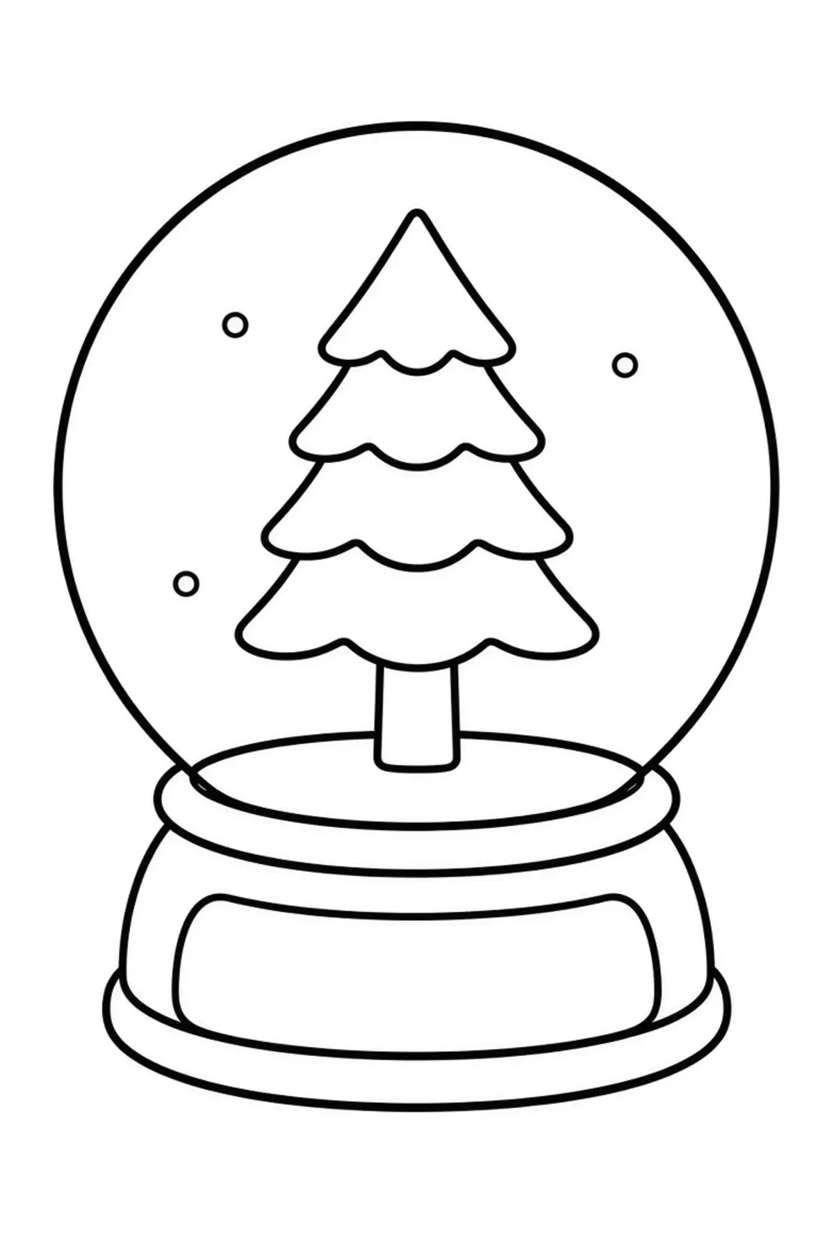 Snowglobe coloring pages printable for kids