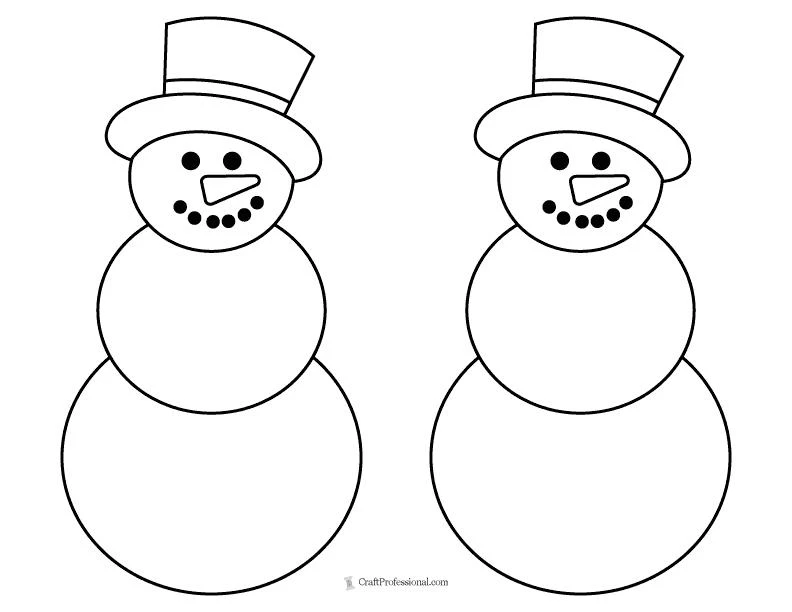 Snowman drawing page for kids