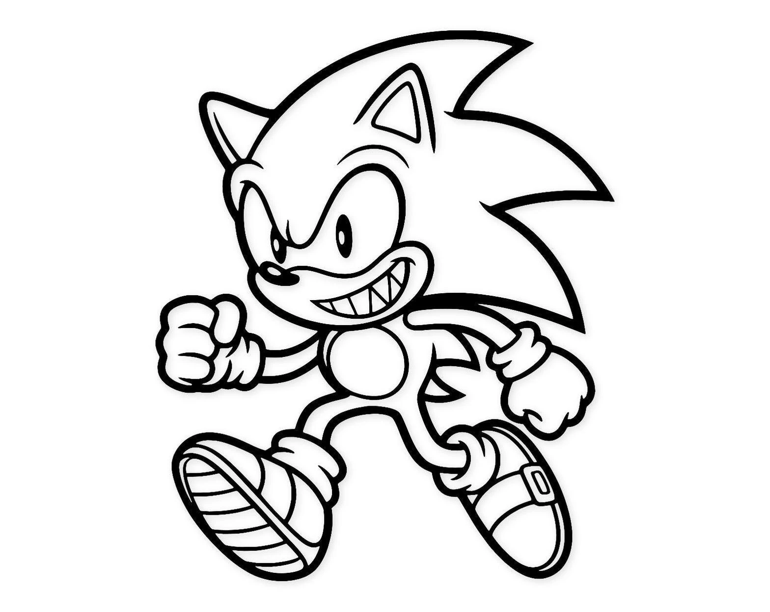 Cute Sonic color page for kids