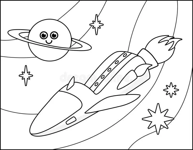 Spaceship coloring pages