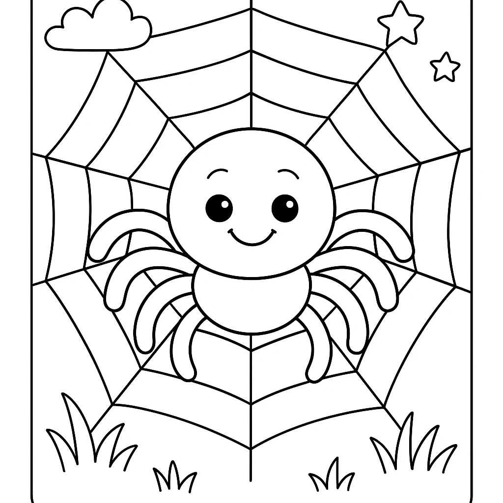 Spider coloring pages printable for kids