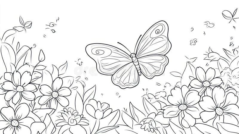 Cute Spring color page for kids
