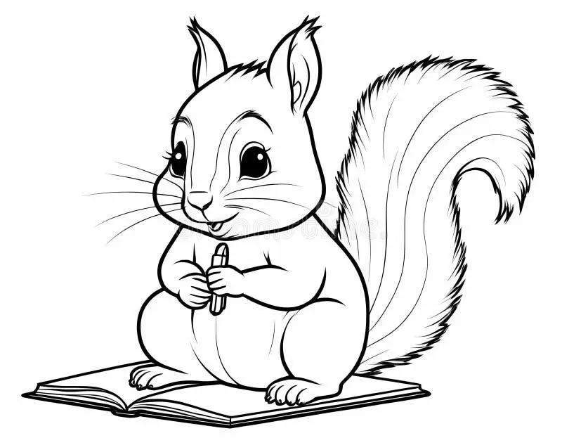 Squirrel coloring pages