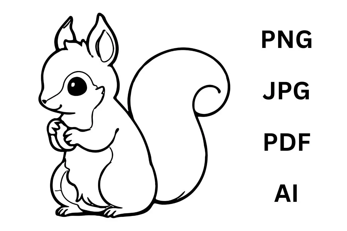 Squirrel coloring pages printable for kids