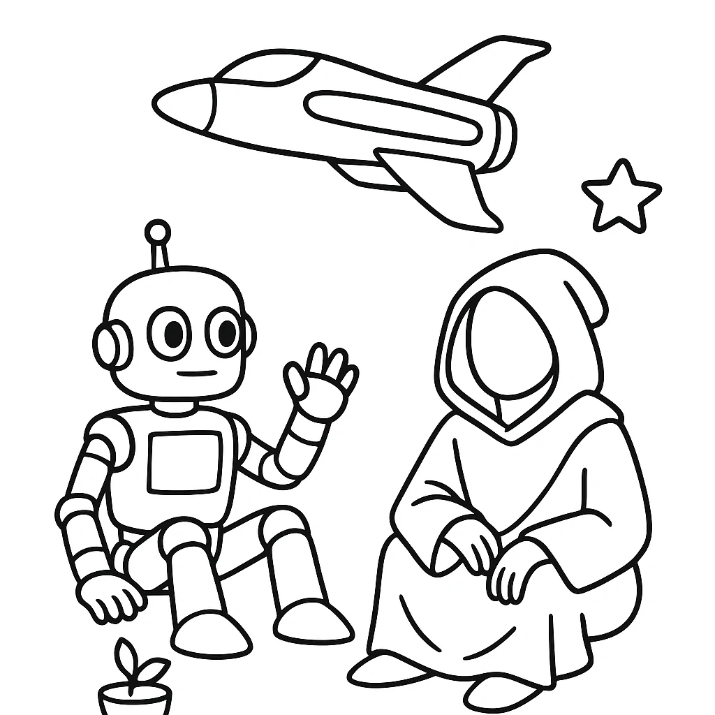 Cute Star Wars color page for kids