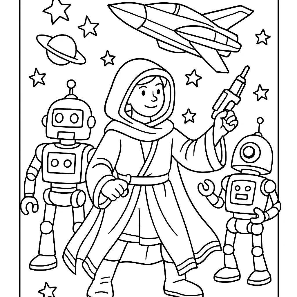 Free Star Wars coloring sheet for kids