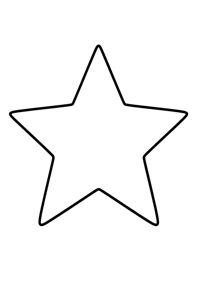Star coloring pages printable for kids