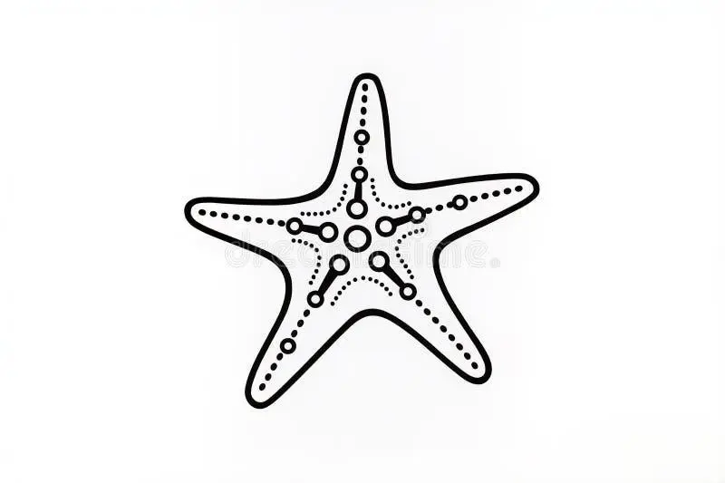 Cute Starfish color page for kids