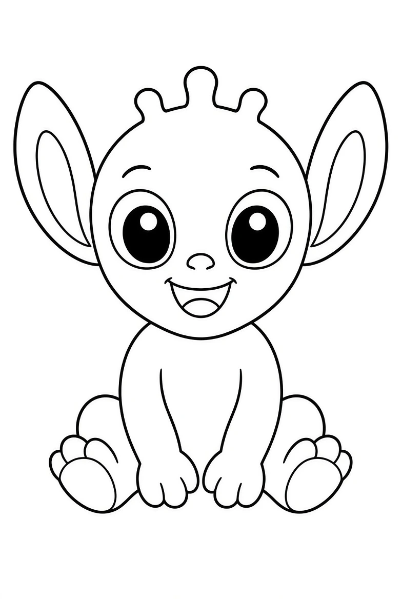 Stitch coloring pages printable for kids
