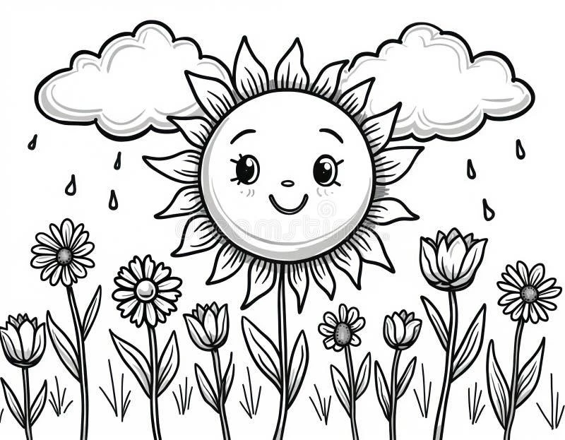 Sunflower coloring pages