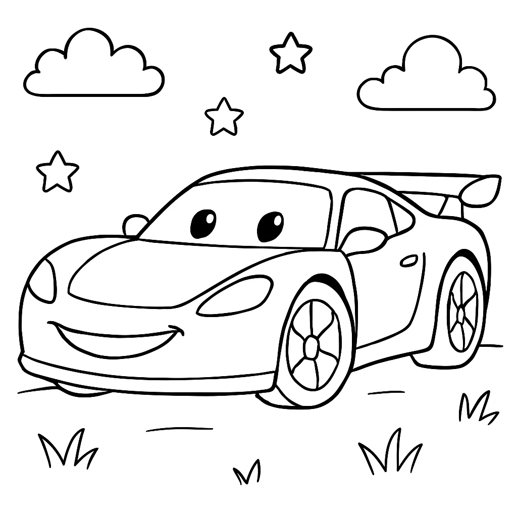 Supercars coloring pages printable for kids
