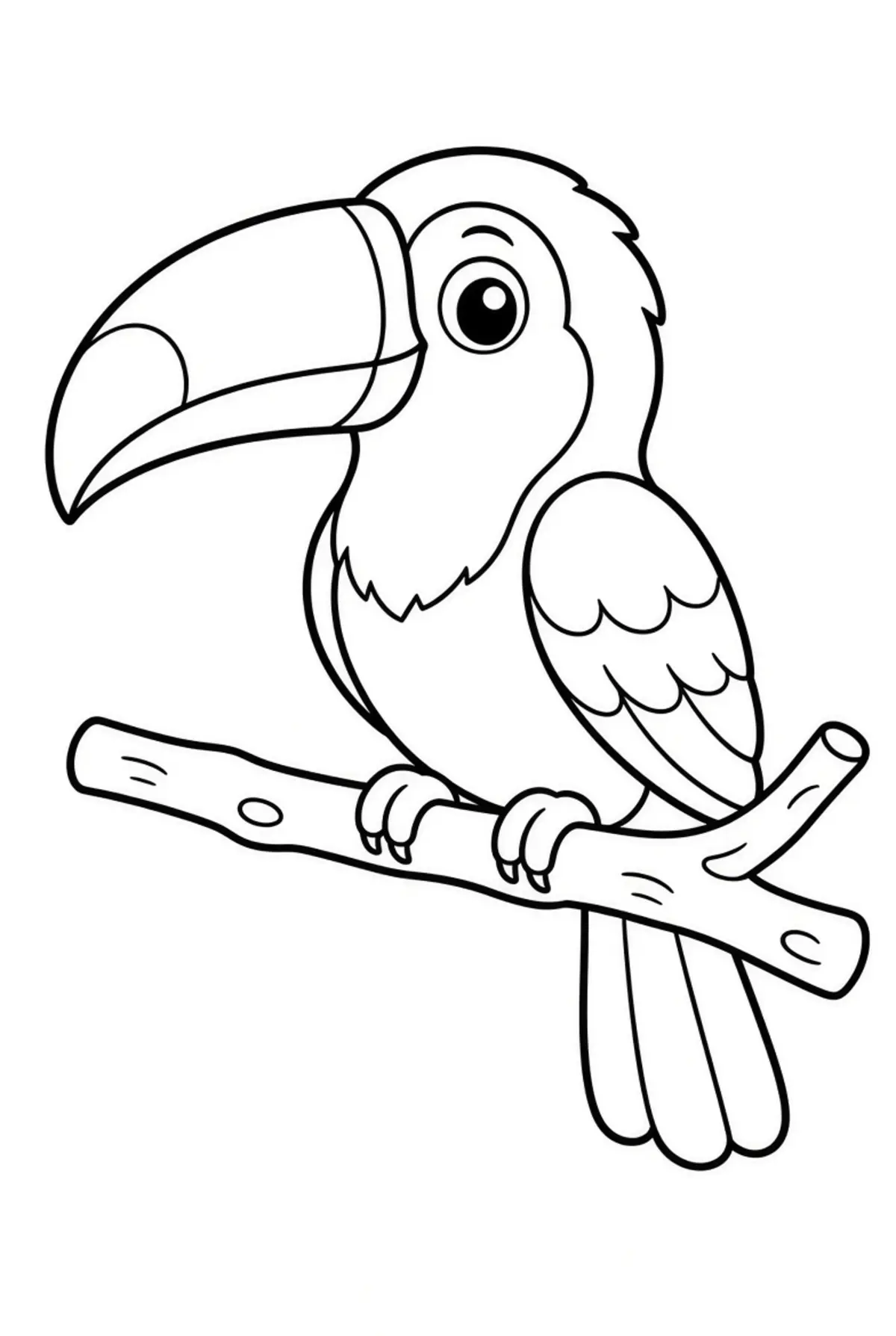 Toucan drawing page for kids