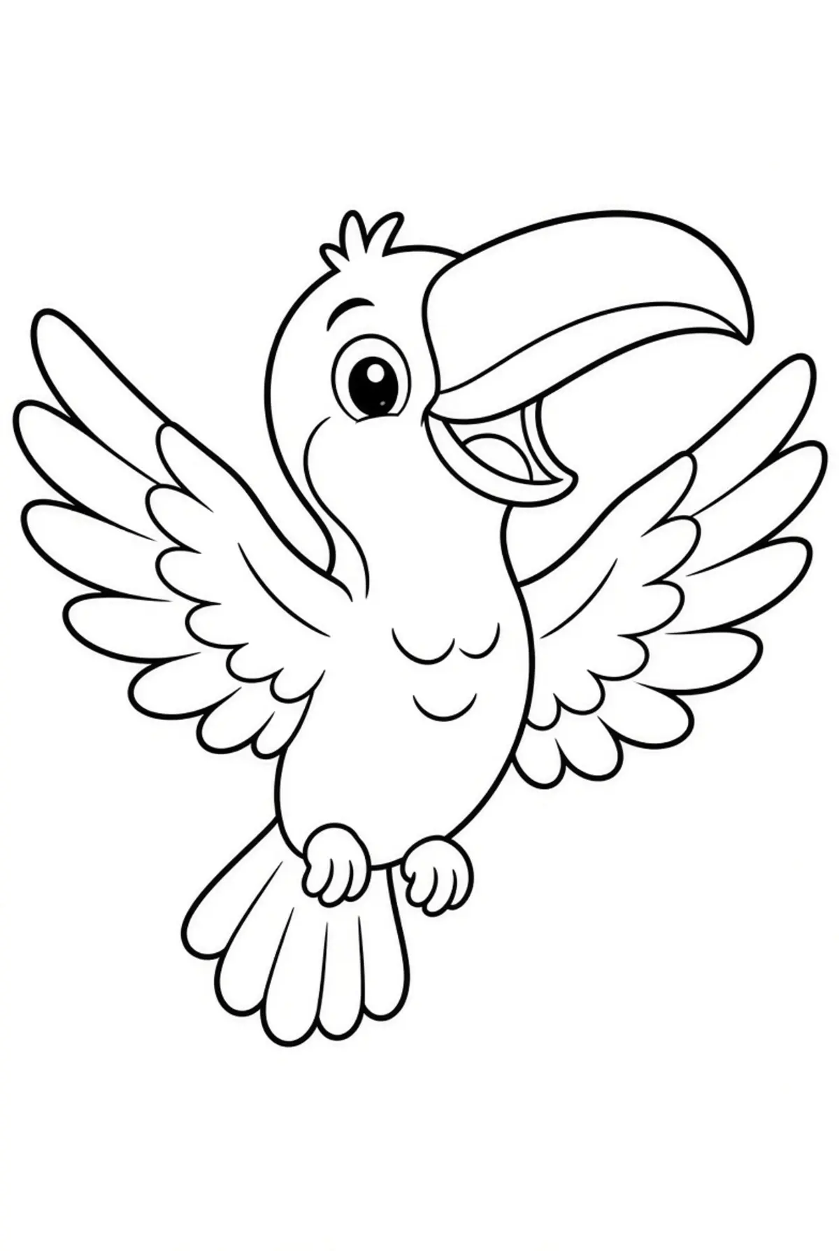 Free Toucan coloring sheet for kids