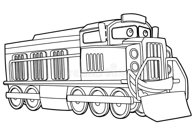 Train drawing page for kids
