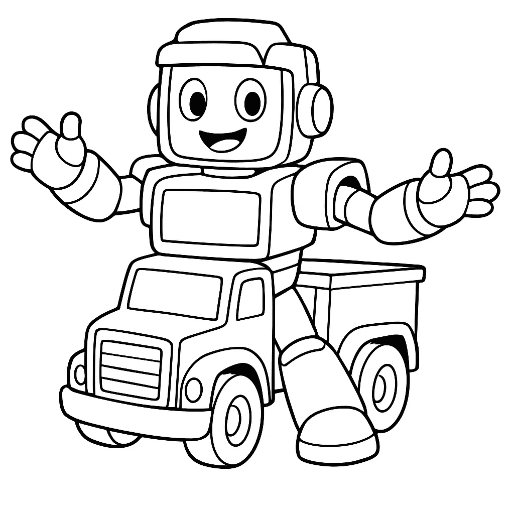 Transformers drawing page for kids