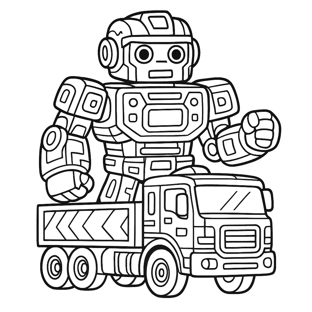 Free Transformers coloring sheet for kids