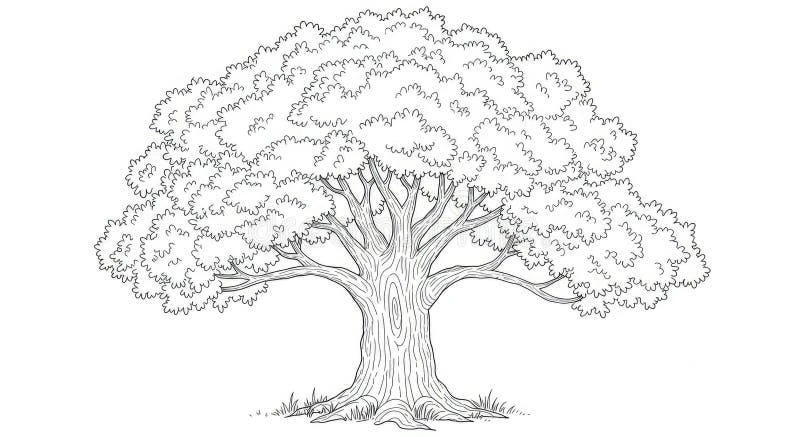 Free Tree coloring sheet for kids