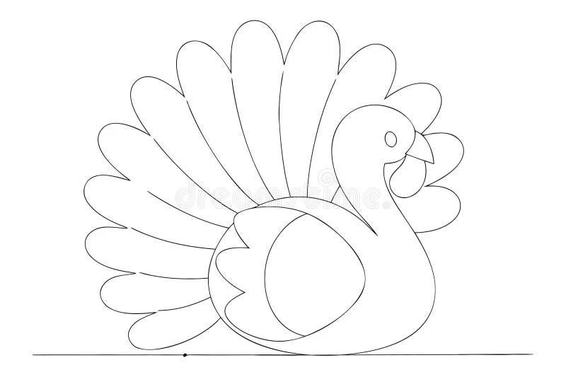 Cute Turkey color page for kids