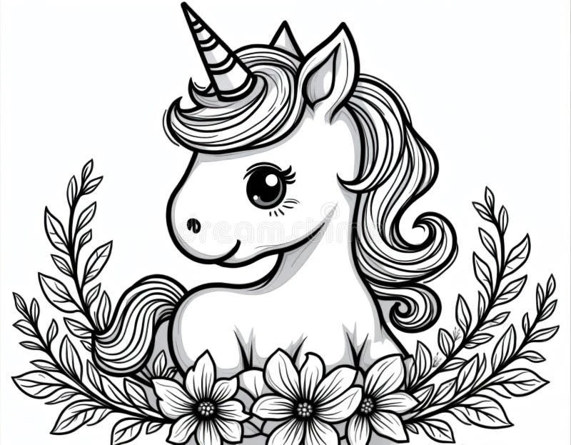 Unicorn coloring page