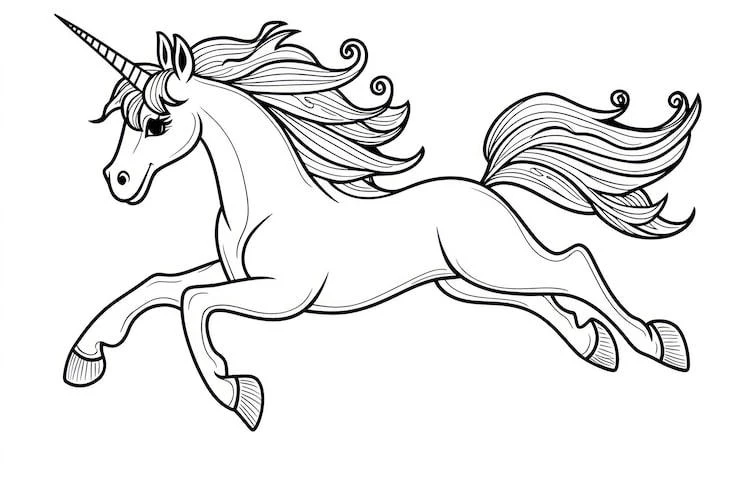Unicorn coloring pages printable for kids