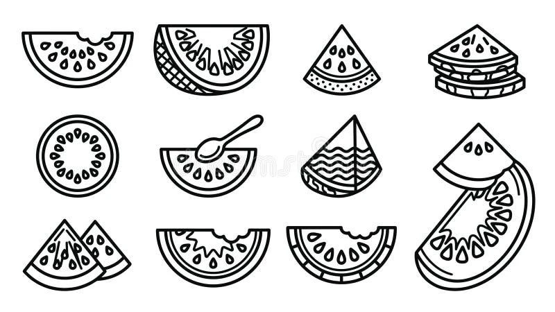 Watermelon coloring pages