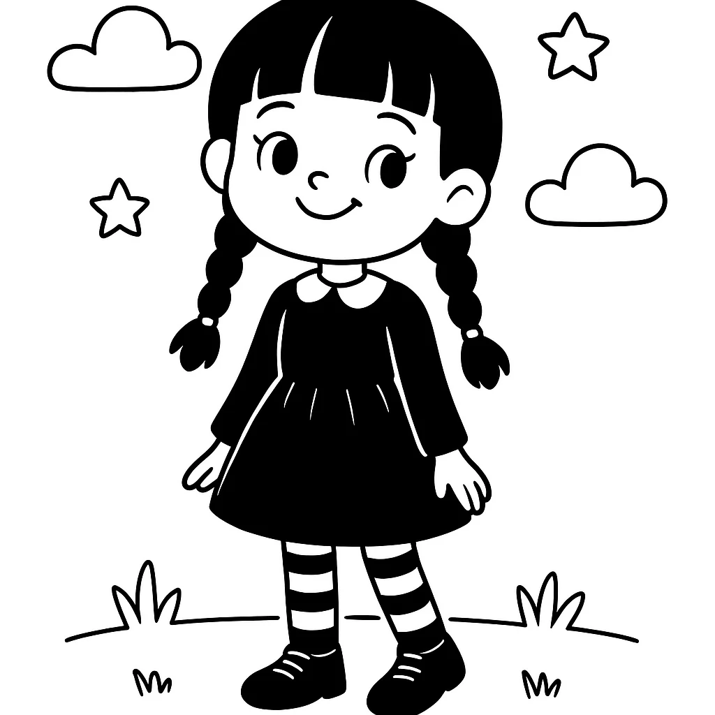 Wednesday coloring pages printable for kids