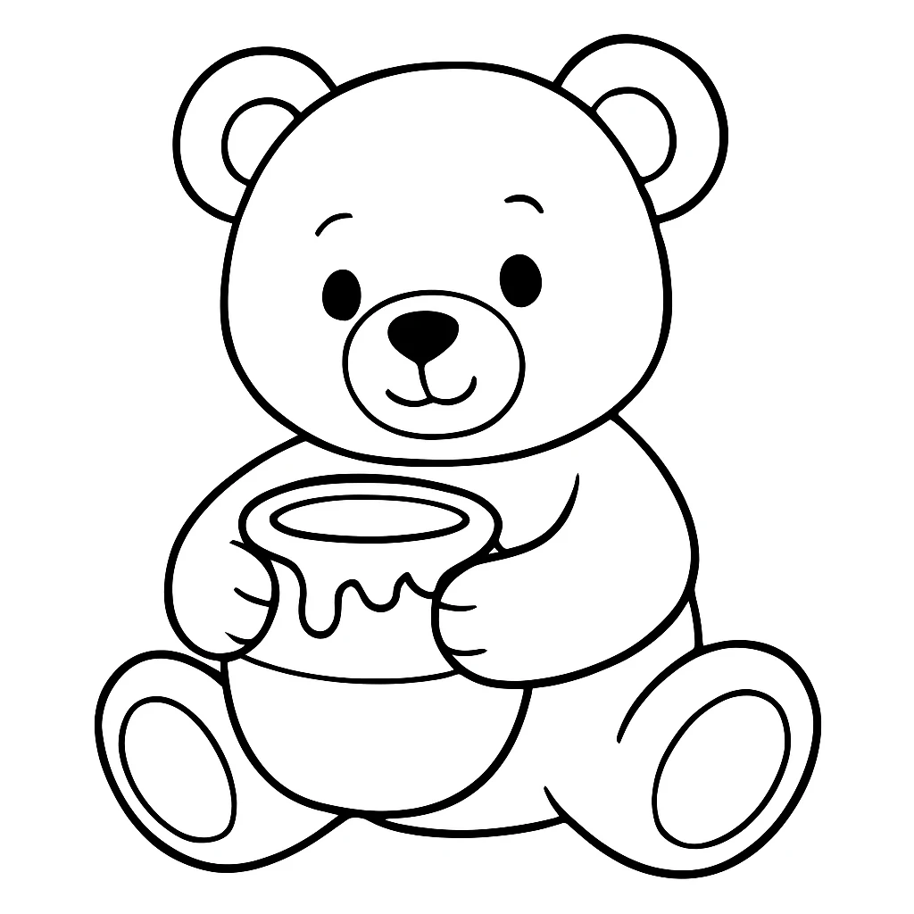 Winnie The Pooh drawing page for kids
