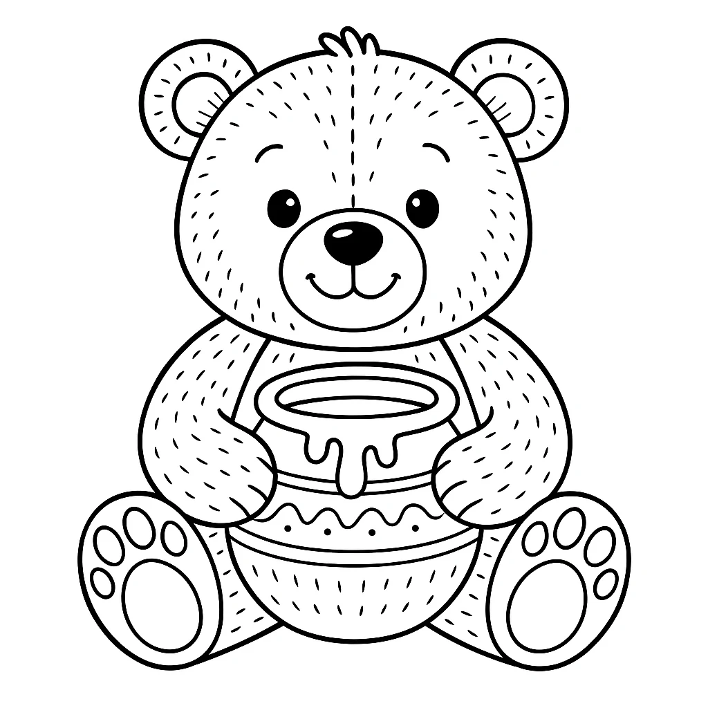 Free Winnie The Pooh coloring sheet for kids