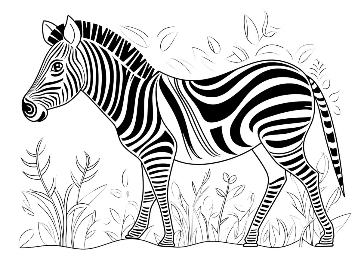 Zebra coloring pages