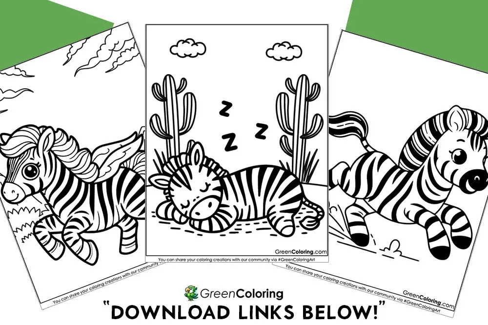 Zebra coloring pages printable for kids